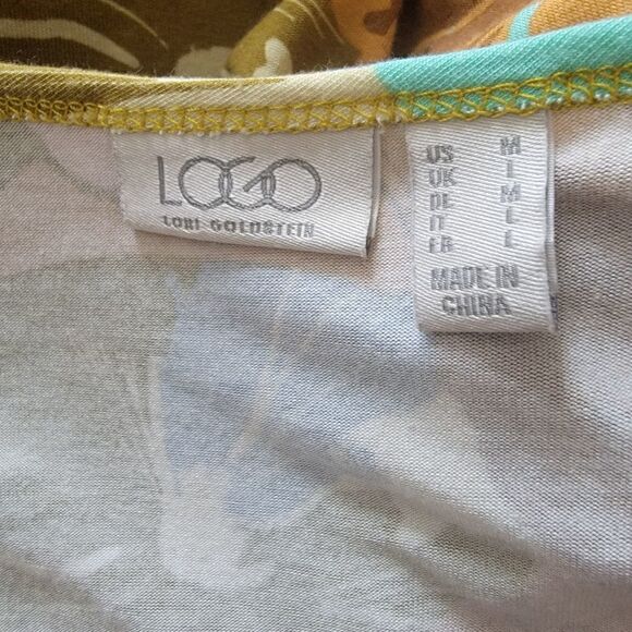 LOGO Lori Goldstein Floral Print Top. Size M. - Picture 5 of 7